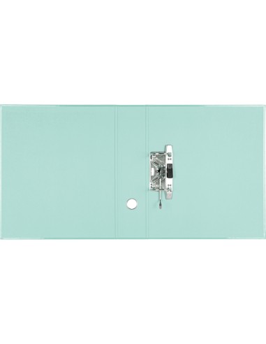 Archivador de palanca liderpapel a4 color system forrado sin rado lomo 80 mm menta compresor metalico