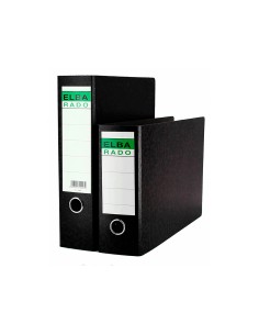 Archivador de palanca elba carton compacto con rado din a4 lomo de 80 mm negro
