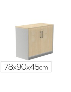 Armario rocada con dos puertas serie store 78x90x45 cm acabado ab04 aluminio blanco