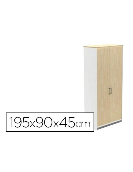 Armario rocada con cuatro estantes y dos puertas serie store 195x90x45 cm acabado aw04 blanco blanco Armario rocada con cuatro estantes y dos puertas serie store 195x90x45 cm acabado aw04 blanco blanco