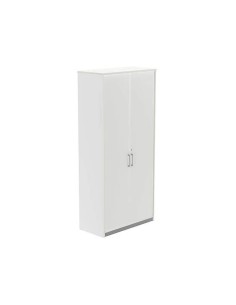 Armario rocada con cuatro estantes y dos puertas serie store 195x90x45 cm acabado aw04 blanco blanco