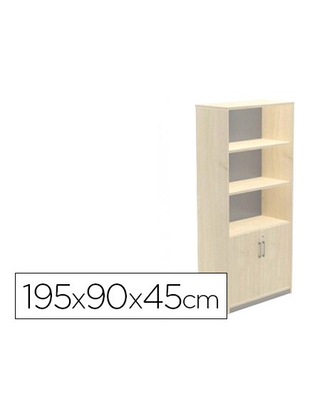 Armario rocada con tres estantes y dos puertas inferiores serie store 195x90x45 cm acabado aa01 Armario rocada con tres estantes y dos puertas inferiores serie store 195x90x45 cm acabado aa01