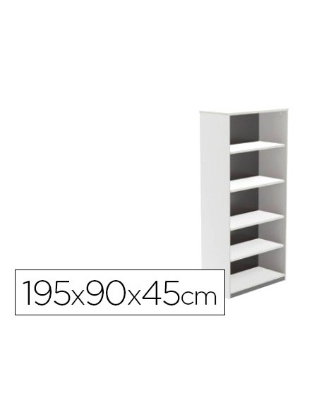 Armario rocada con cinco estantes serie store 195x90x45 cm acabado aw04 blanco blanco Armario rocada con cinco estantes serie store 195x90x45 cm acabado aw04 blanco blanco