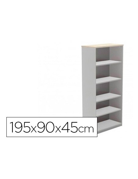 Armario rocada con cinco estantes serie store 195x90x45 cm acabado ab04 aluminio blanco Armario rocada con cinco estantes serie store 195x90x45 cm acabado ab04 aluminio blanco