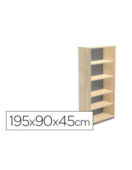 Armario rocada con cinco estantes serie store 195x90x45 cm acabado aa01 haya haya Armario rocada con cinco estantes serie store 195x90x45 cm acabado aa01 haya haya