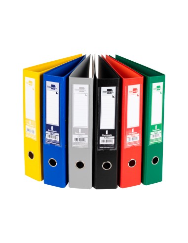 Archivador de palanca liderpapel folio documenta forrado pvc con rado lomo 75 mm colores surtidos classic