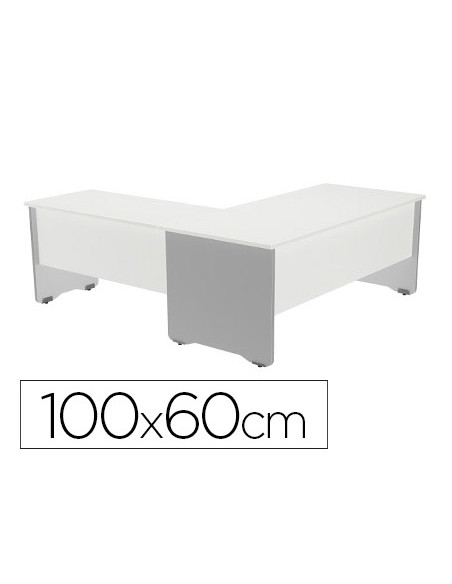 Ala para mesa rocada serie work 100x60 cm acabado ab04 aluminio blanco Ala para mesa rocada serie work 100x60 cm acabado ab04 aluminio blanco