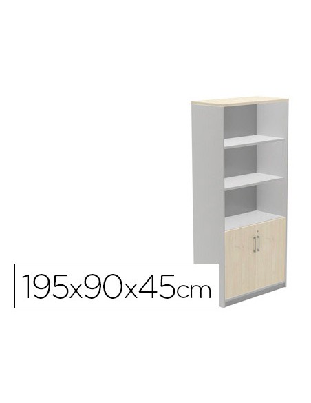 Armario rocada con cuatro estante y dos puertas inferiores serie store 195x90x45 cm acabado ab01 Armario rocada con cuatro estante y dos puertas inferiores serie store 195x90x45 cm acabado ab01
