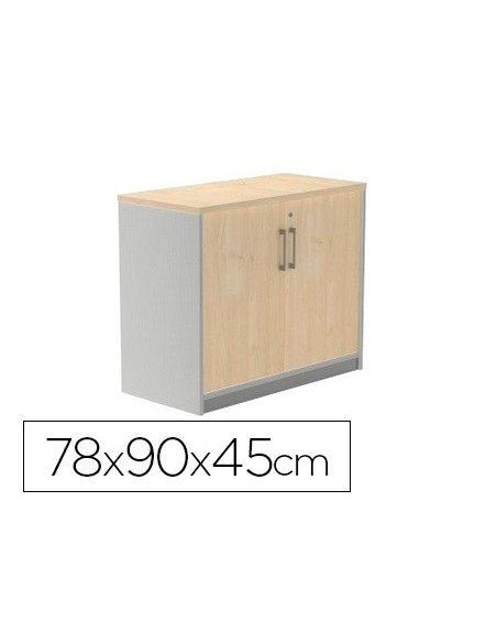 Armario rocada con un estante y dos puertas enteras serie store 78x90x45 cm acabado ab01 aluminio haya Armario rocada con un estante y dos puertas enteras serie store 78x90x45 cm acabado ab01 aluminio haya