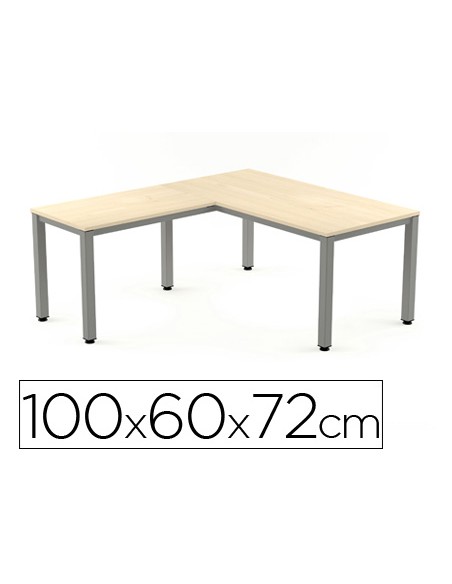 Ala para mesa rocada serie executive 60x 100 cm derecha o izquierda acabado ad01 aluminio haya Ala para mesa rocada serie executive 60x 100 cm derecha o izquierda acabado ad01 aluminio haya