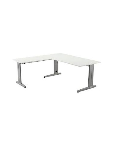 Ala para mesa rocada serie metal 60x 100 cm derecha o izquierda acabado ac04 aluminio blanco