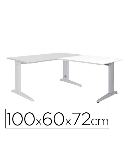 Ala para mesa rocada serie metal 60x 100 cm derecha o izquierda acabado ac04 aluminio blanco Ala para mesa rocada serie metal 60x 100 cm derecha o izquierda acabado ac04 aluminio blanco