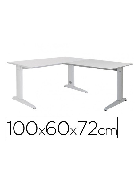 Ala para mesa rocada serie metal 60x 100 cm derecha o izquierda acabado ac02 aluminio gris Ala para mesa rocada serie metal 60x 100 cm derecha o izquierda acabado ac02 aluminio gris