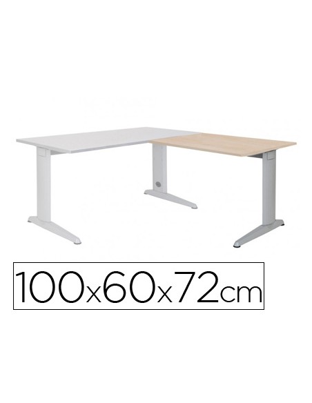Ala para mesa rocada serie metal 60x 100 cm derecha o izquierda acabado ac01 aluminio haya Ala para mesa rocada serie metal 60x 100 cm derecha o izquierda acabado ac01 aluminio haya