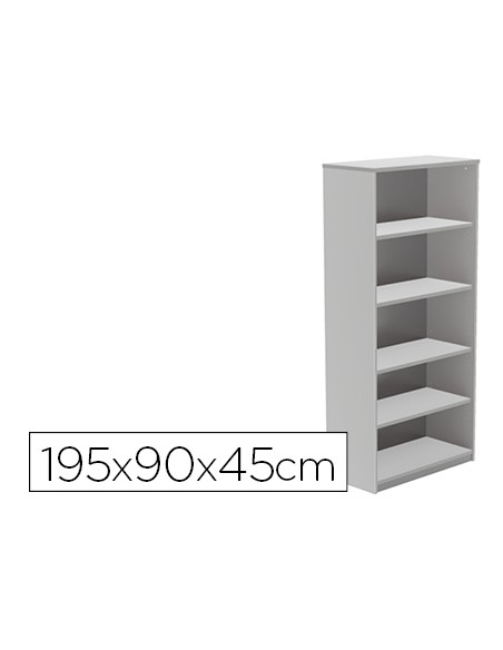 Armario rocada con cuatro estantes serie store 195x90x45 cm acabado gris ab02 Armario rocada con cuatro estantes serie store 195x90x45 cm acabado gris ab02