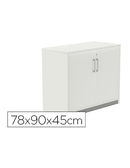 Armario rocada con un estante y dos puertas enteras serie store 78x90x45 cm acabado aw04 aluminio blanco Armario rocada con un estante y dos puertas enteras serie store 78x90x45 cm acabado aw04 aluminio blanco