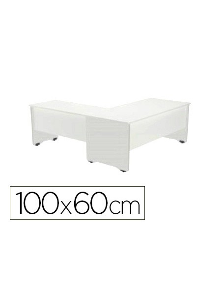 Ala para mesa rocada serie work 100x60 cm derecha o izquierda acabado aw04 blanco blanco Ala para mesa rocada serie work 100x60 cm derecha o izquierda acabado aw04 blanco blanco