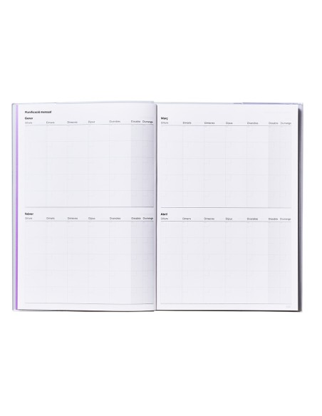 Agenda de programacion additio a4 plan mensual y programacion semanal del curso en catalan