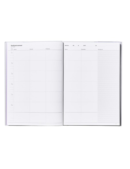 Agenda de programacion additio a4 plan mensual y programacion semanal del curso en catalan