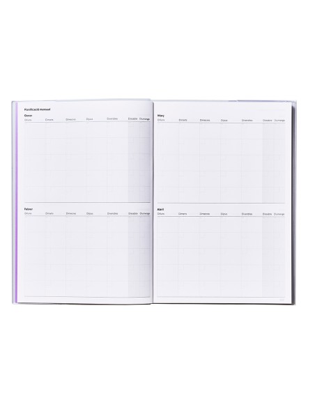 Agenda de programacion additio a4 plan mensual y programacion semanal del curso en catalan