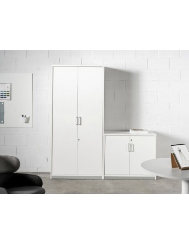 Armario rocada con cuatro estantes y dos puertas serie store 195x90x45 acabado aa01 haya haya