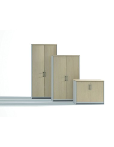 Armario rocada con cuatro estantes y dos puertas serie store 195x90x45 acabado aa01 haya haya