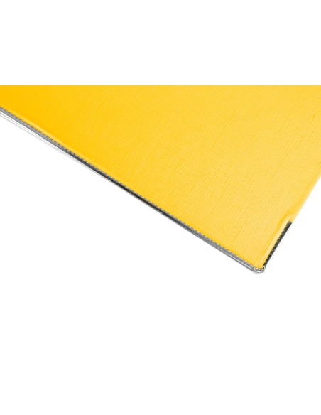 Archivador de palanca liderpapel a4 documenta forrado pvc con rado lomo 75mm amarillo compresor metalico