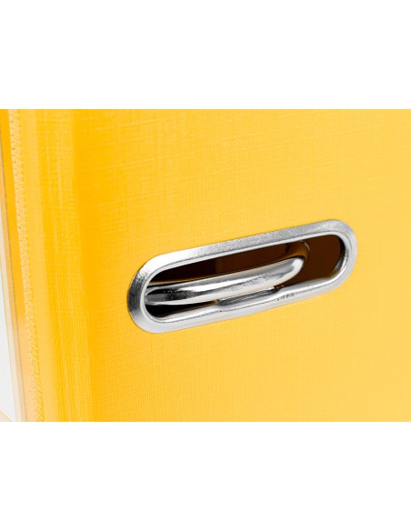 Archivador de palanca liderpapel a4 documenta forrado pvc con rado lomo 75mm amarillo compresor metalico