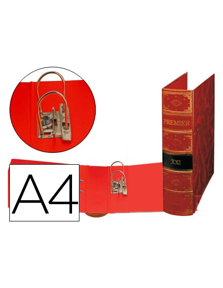 Archivador de palanca pardo carton forrado serie premier anilla 70 mm