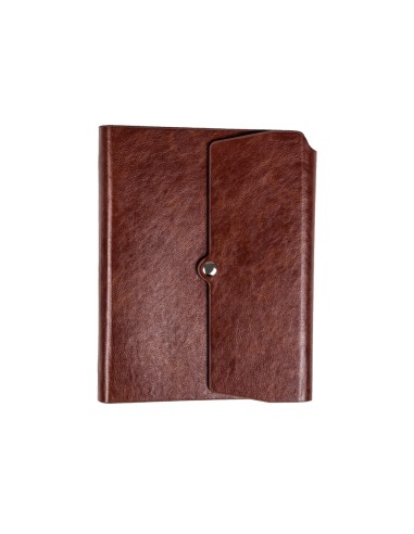 Agenda anillas liderpapel tinde 15x21 cm dia pagina marron simil piel envejecida papel 70 gr