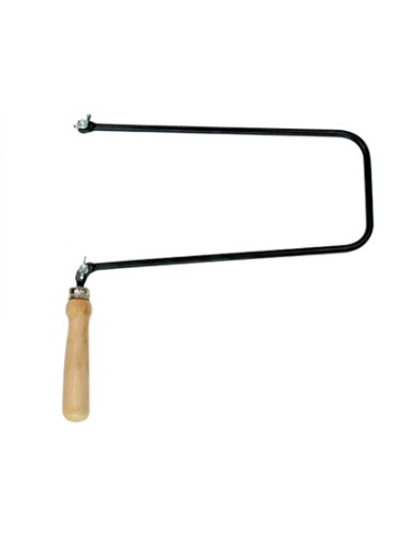 Arco de segueta pequeno 155 mm de calado mango de madera