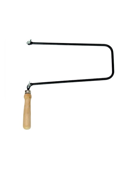 Arco de segueta pequeno 155 mm de calado mango de madera