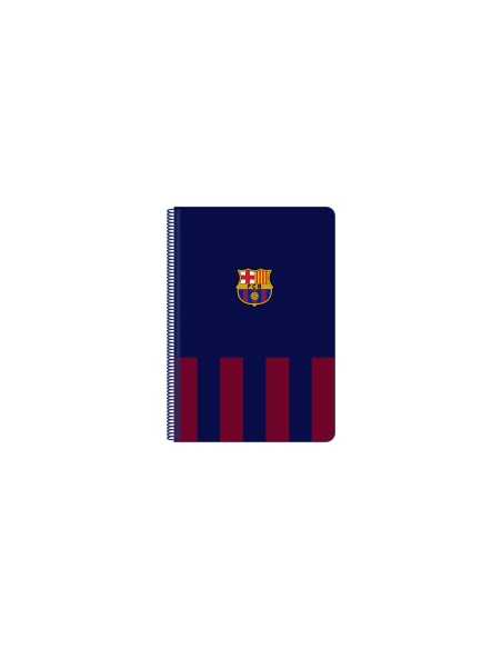 Cuaderno espiral safta folio 80 hojas 60 gr cuadro 4 mm tapa extradura fc barcelona