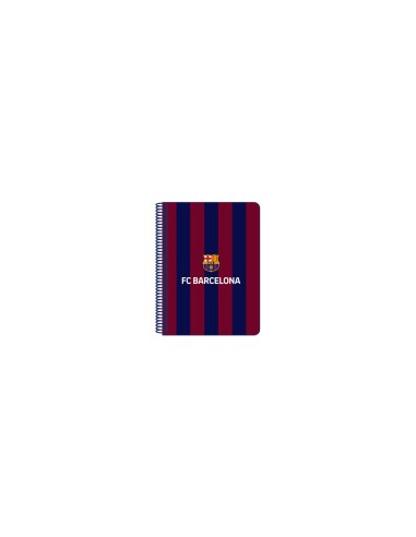 Cuaderno espiral safta cuarto 80 hojas 60 gr cuadro 4 mm tapa extradura fc barcelona