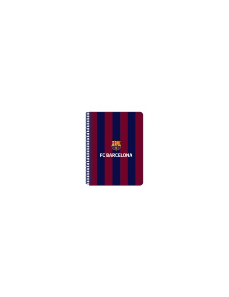 Cuaderno espiral safta cuarto 80 hojas 60 gr cuadro 4 mm tapa extradura fc barcelona