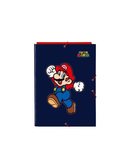 Carpeta carton folio gomas solapas safta super mario world