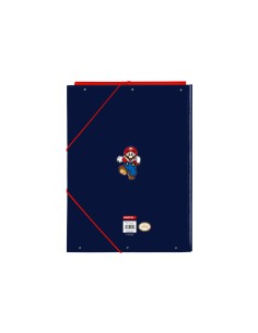 Carpeta carton folio gomas solapas safta super mario world