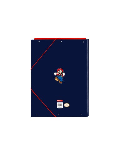 Carpeta carton folio gomas solapas safta super mario world