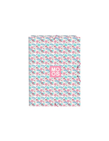 Carpeta carton folio gomas solapas safta moos floresistente