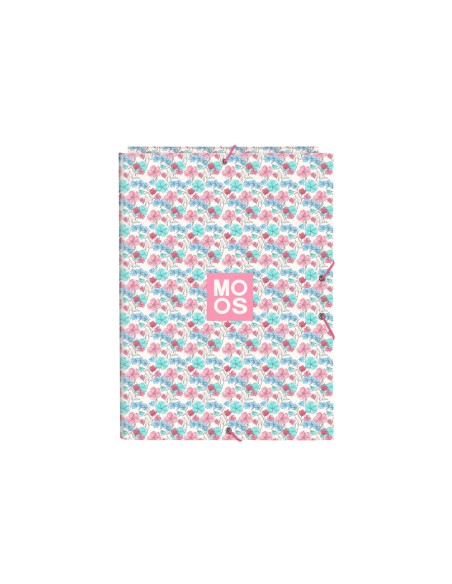 Carpeta carton folio gomas solapas safta moos floresistente
