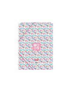 Carpeta carton folio gomas solapas safta moos floresistente