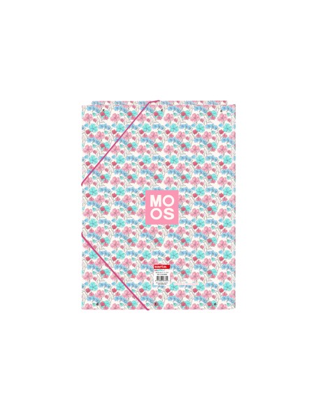 Carpeta carton folio gomas solapas safta moos floresistente