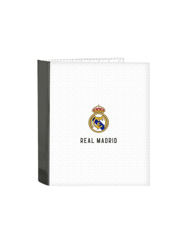 Carpeta safta 4 anillas lomo ancho carton folio real madrid 1 equipacion 24 25