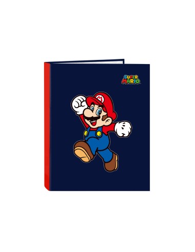 Carpeta safta 4 anillas mixtas carton folio super mario world