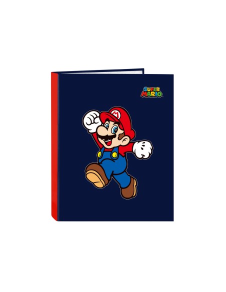 Carpeta safta 4 anillas mixtas carton folio super mario world