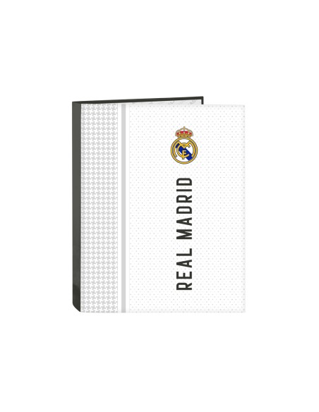Carpeta safta 4 anillas mixtas carton folio real madrid 1 equipacion 24 25