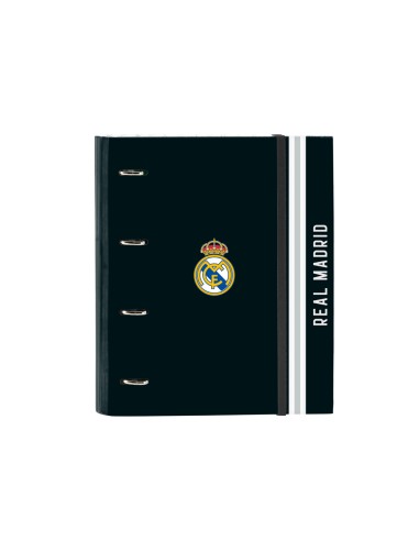 Carpeta safta 4 anillas de 35 mm con recambio din a4 100 hojas con goma y 5 separadores real madrid 1