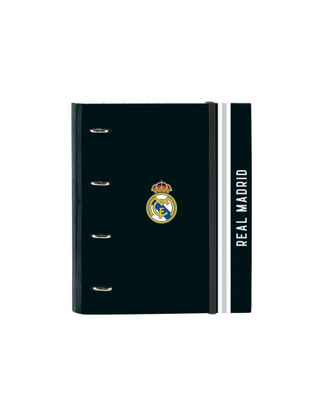 Carpeta safta 4 anillas de 35 mm con recambio din a4 100 hojas con goma y 5 separadores real madrid 1