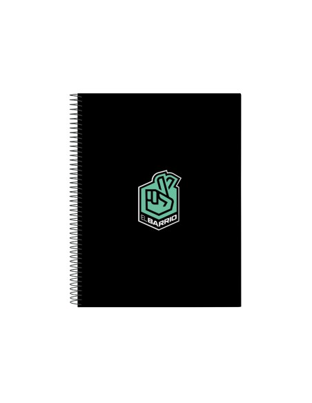 Cuaderno espiral safta microperforado din a4 tapa forrada 120 hojas cuadro 5 mm 60 gr kings league el barrio