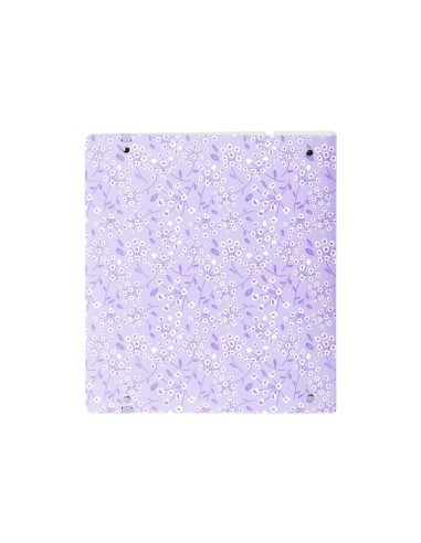 Carpeta con recambio safta din a4 cuadro 5 mm polipropileno foam 4 anillas 35mm estampados floral lila